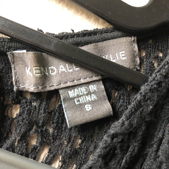 Kendall & Kylie Black Lace Cap Sleeve Flare Dress - Picture 5 of 6